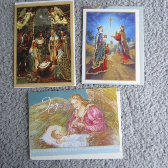 Christmas Cards with Envelopes  set of 3 holidays - Picture 1 of 10